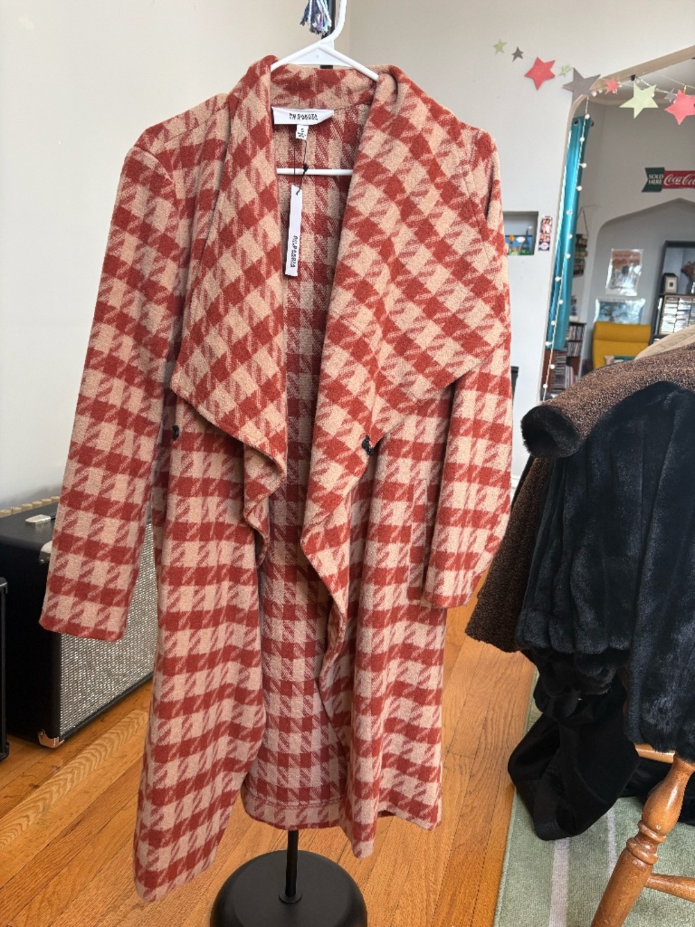 Steve Madden Red Striped Coat